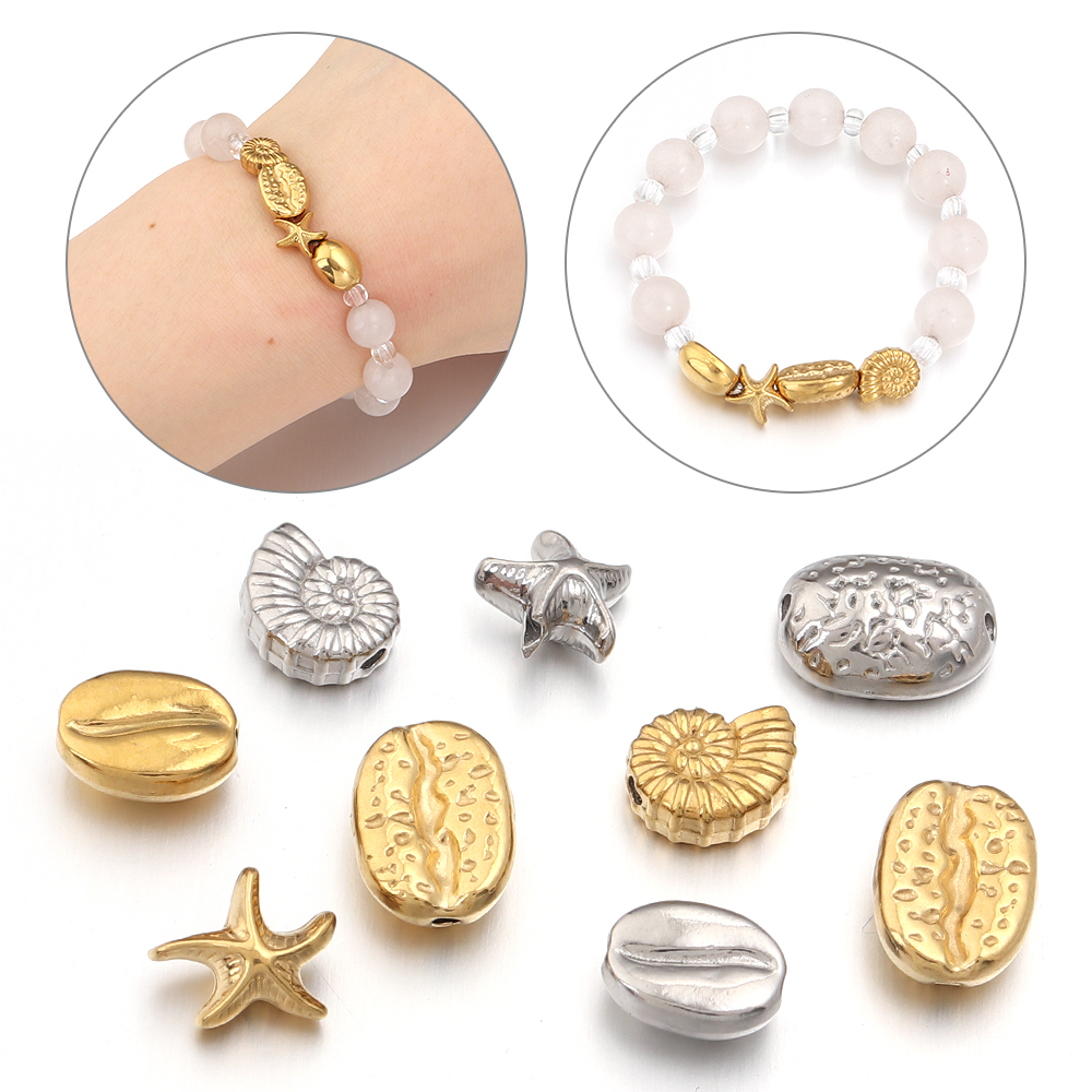 Body Jewelry Beach - 5pcs Starfish Seashell Conch Stainless Steel