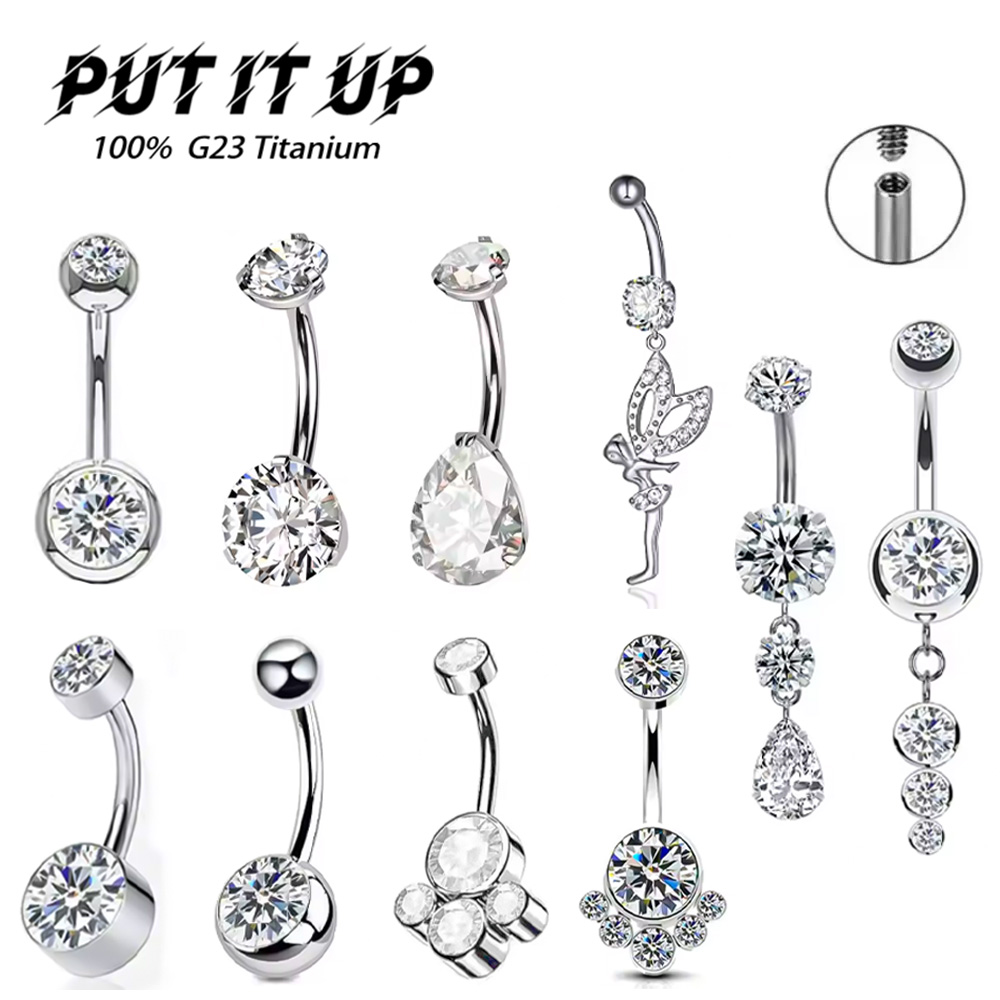 Body Jewelry For Sensitive Skin - ASTM F136 Titanium 14G Hinged Clicker