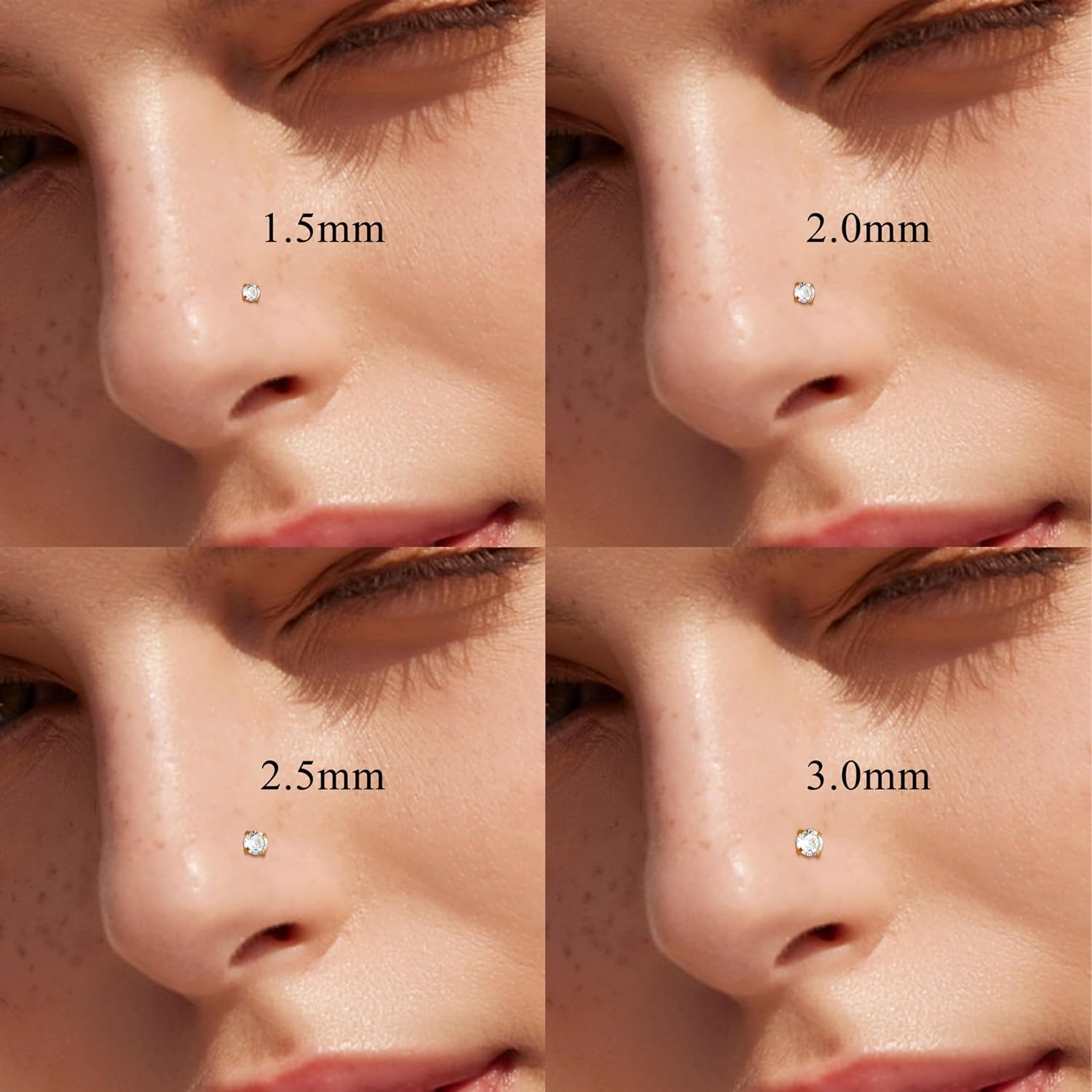 Body Jewelry For Sensitive Skin - ORAZIO 8Pcs 18G 20G Nose Stud
