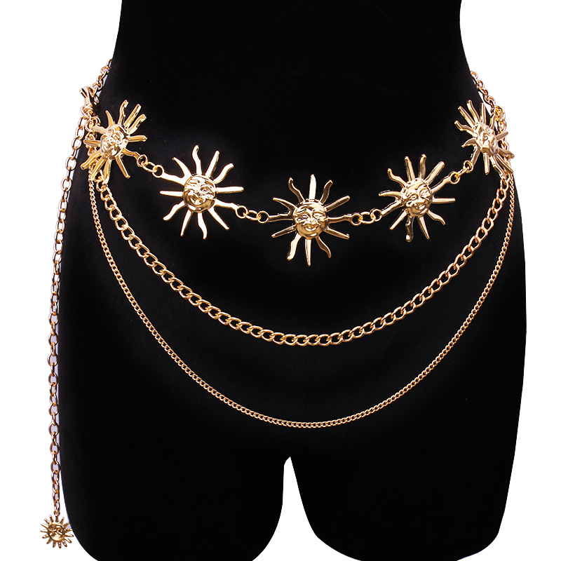 Body Jewelry Outfit - Chunky Multilayer Punk Gothic Moon Sun