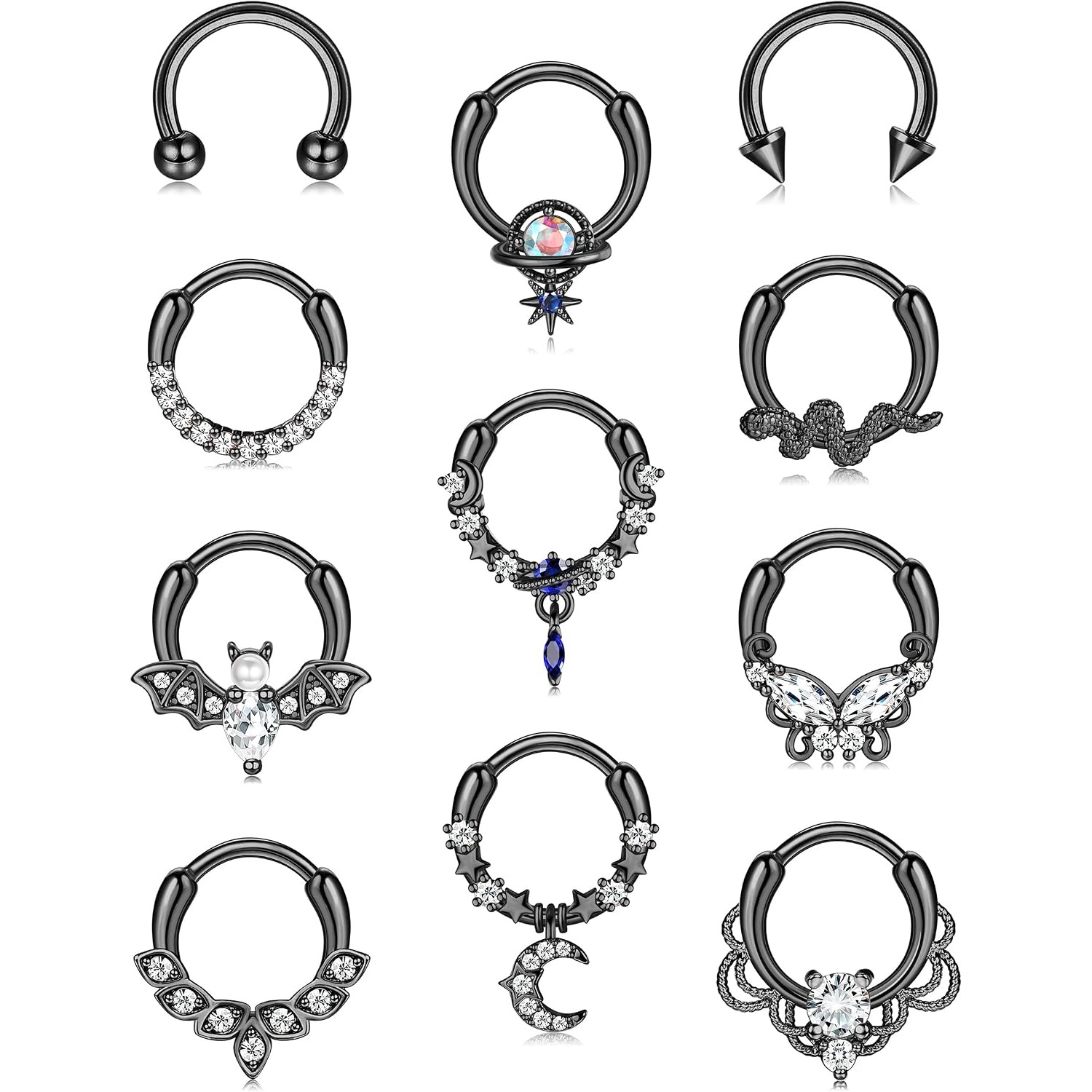 FASACCO Septum Rings Septum Pi - Body Jewelry For Sensitive Skin review and price