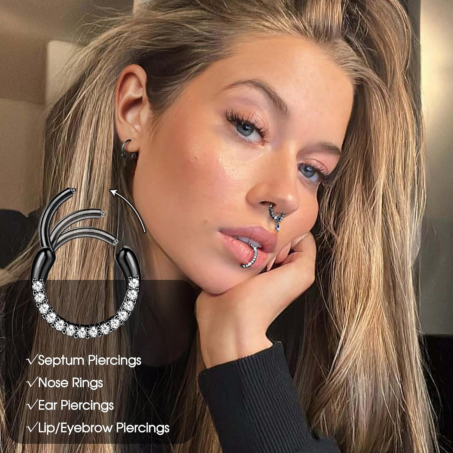 FASACCO Septum Rings Septum Pi - Body Jewelry For Sensitive Skin review and price