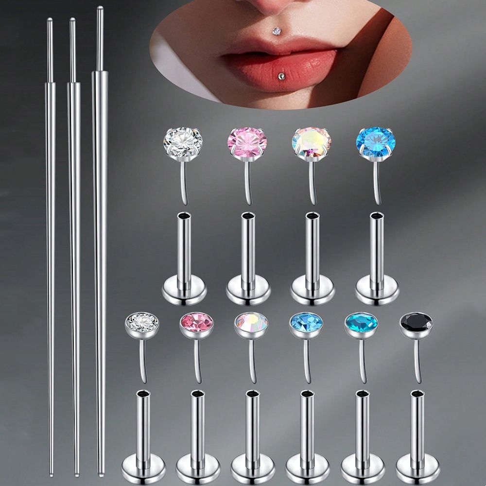 1 Set Titanium Alloy Threadles - Body Jewelry Threadless review and price