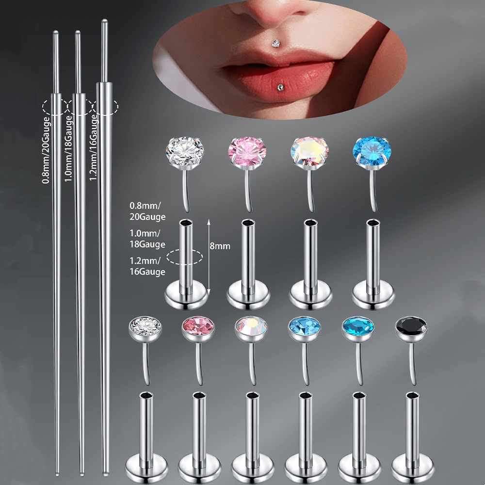 1 Set Titanium Alloy Threadles - Body Jewelry Threadless review and price