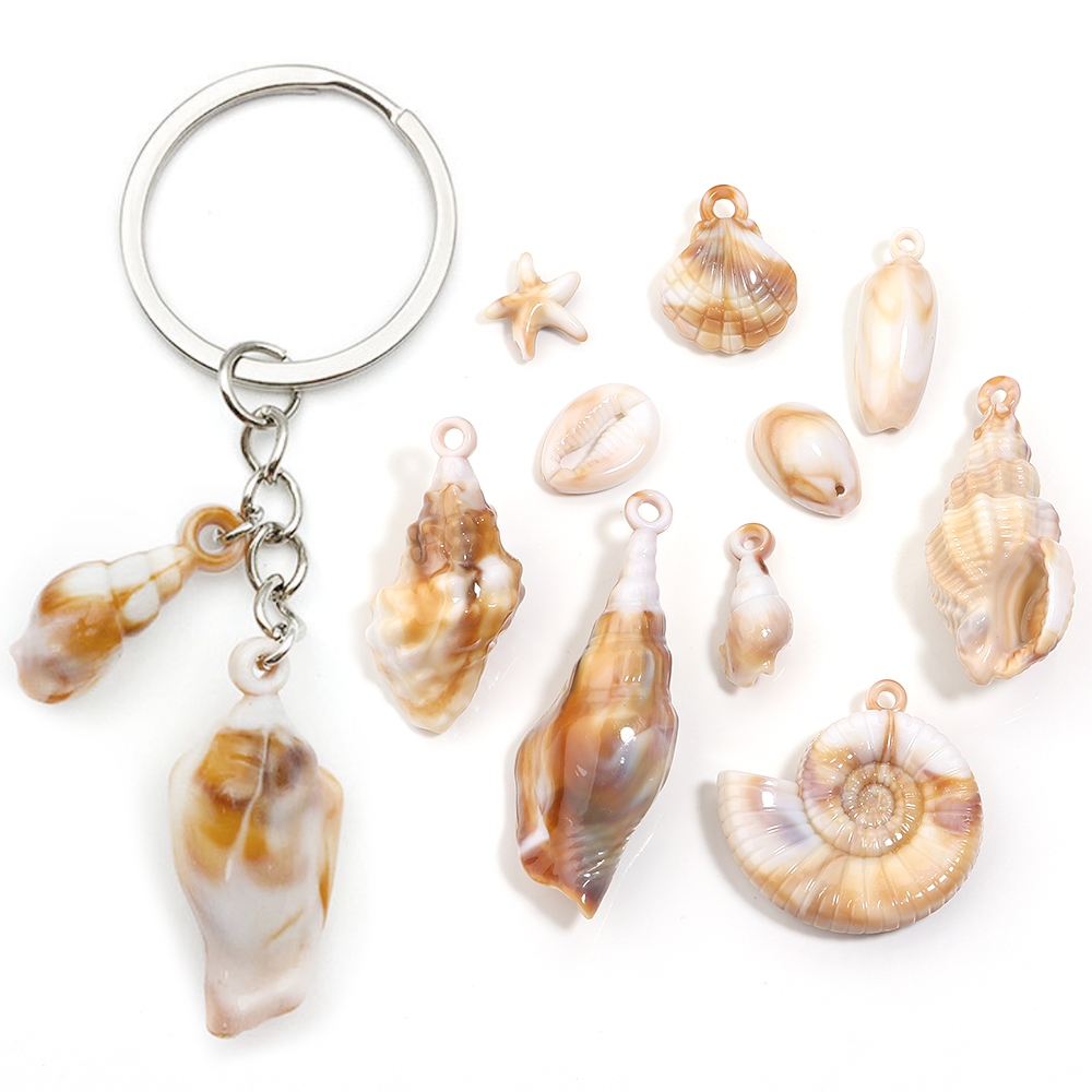 10-100pcs Natural Shell Acryli - Body Jewelry Beach review and price