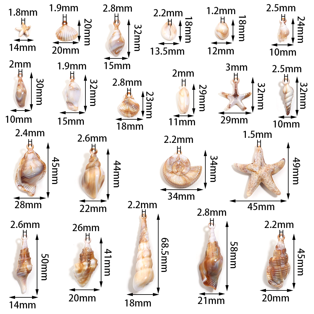 10-100pcs Natural Shell Acryli - Body Jewelry Beach review and price