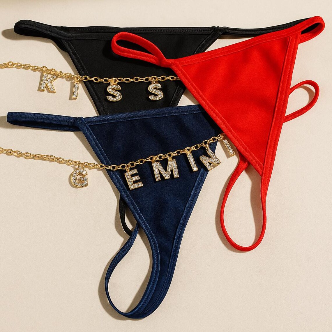 Custom Chain Thong With Name L - Body Jewelry Names review and price