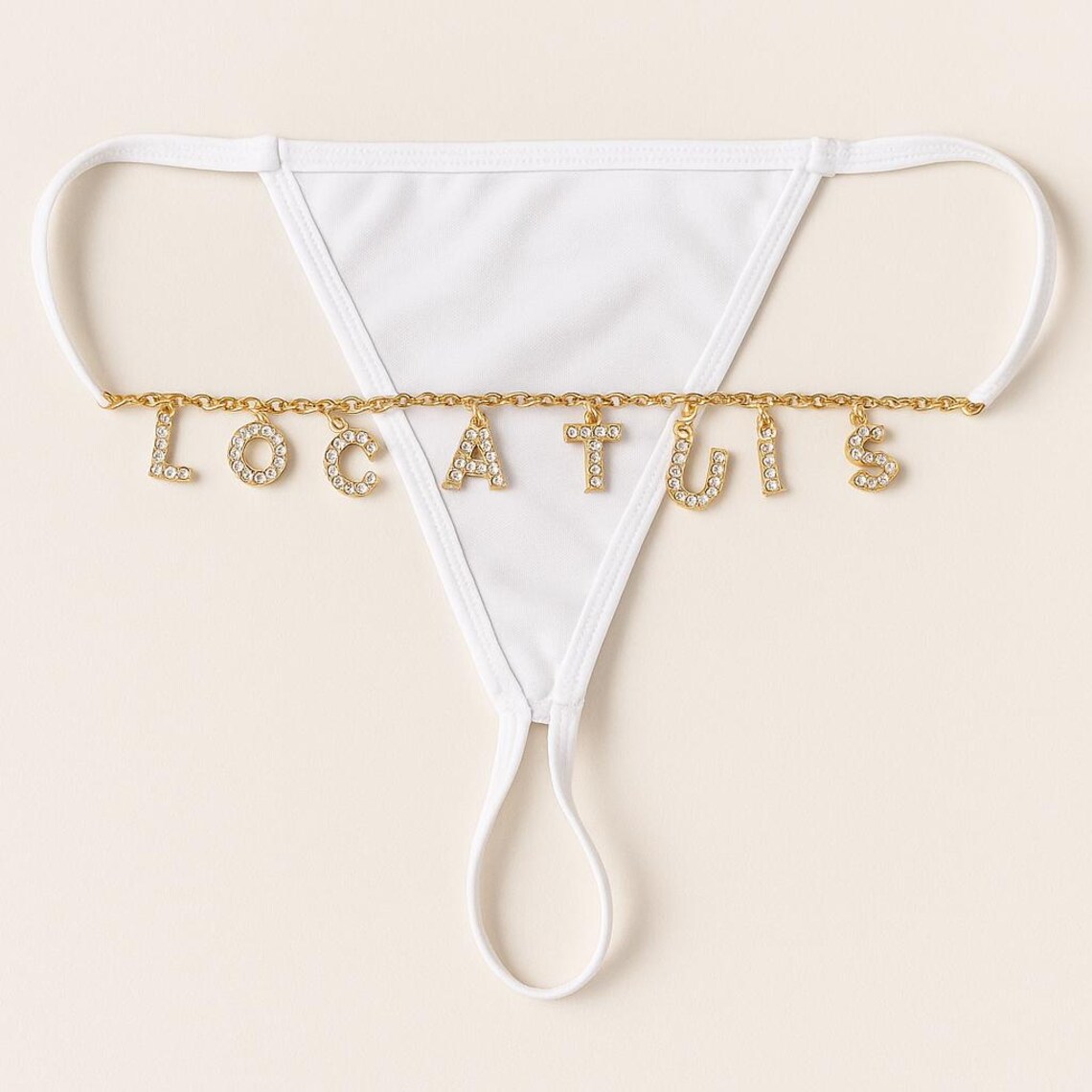 Custom Chain Thong With Name L - Body Jewelry Names review and price