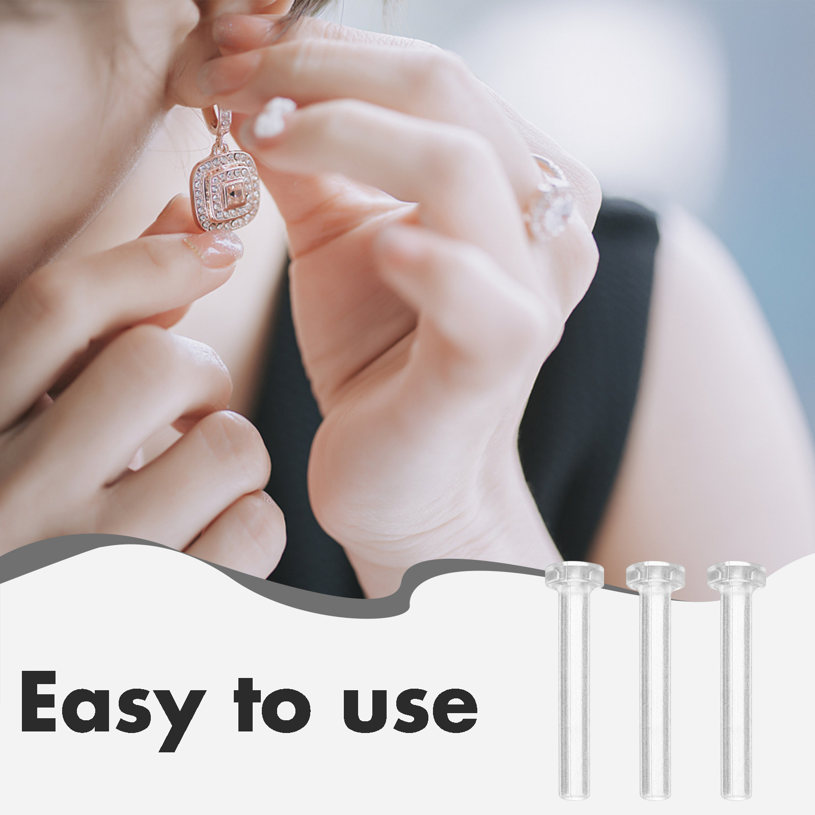 50Pcs Clear Earring Pin Protec - Body Jewelry For Sensitive Skin review and price