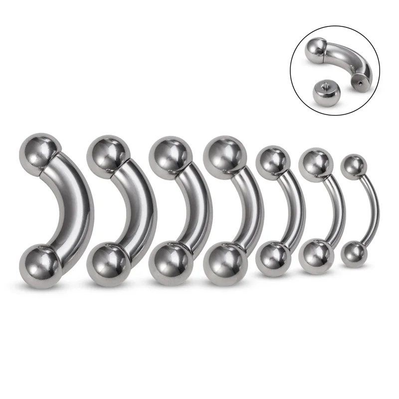 1pc Big size Stainless Steel C - Nipple Bar Curved review and price
