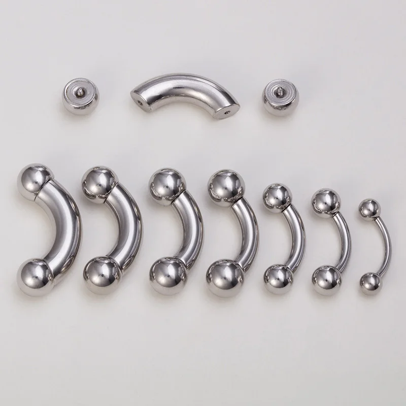 1pc Big size Stainless Steel C - Nipple Bar Curved review and price