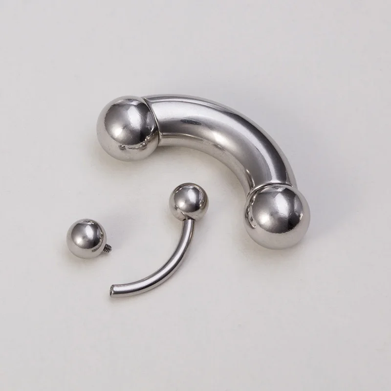 1pc Big size Stainless Steel C - Nipple Bar Curved review and price