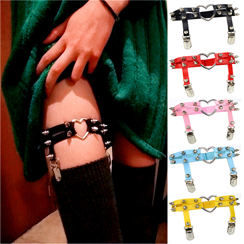 1Pcs Women Punk Goth Heart PU  - Body Jewelry Outfit review and price