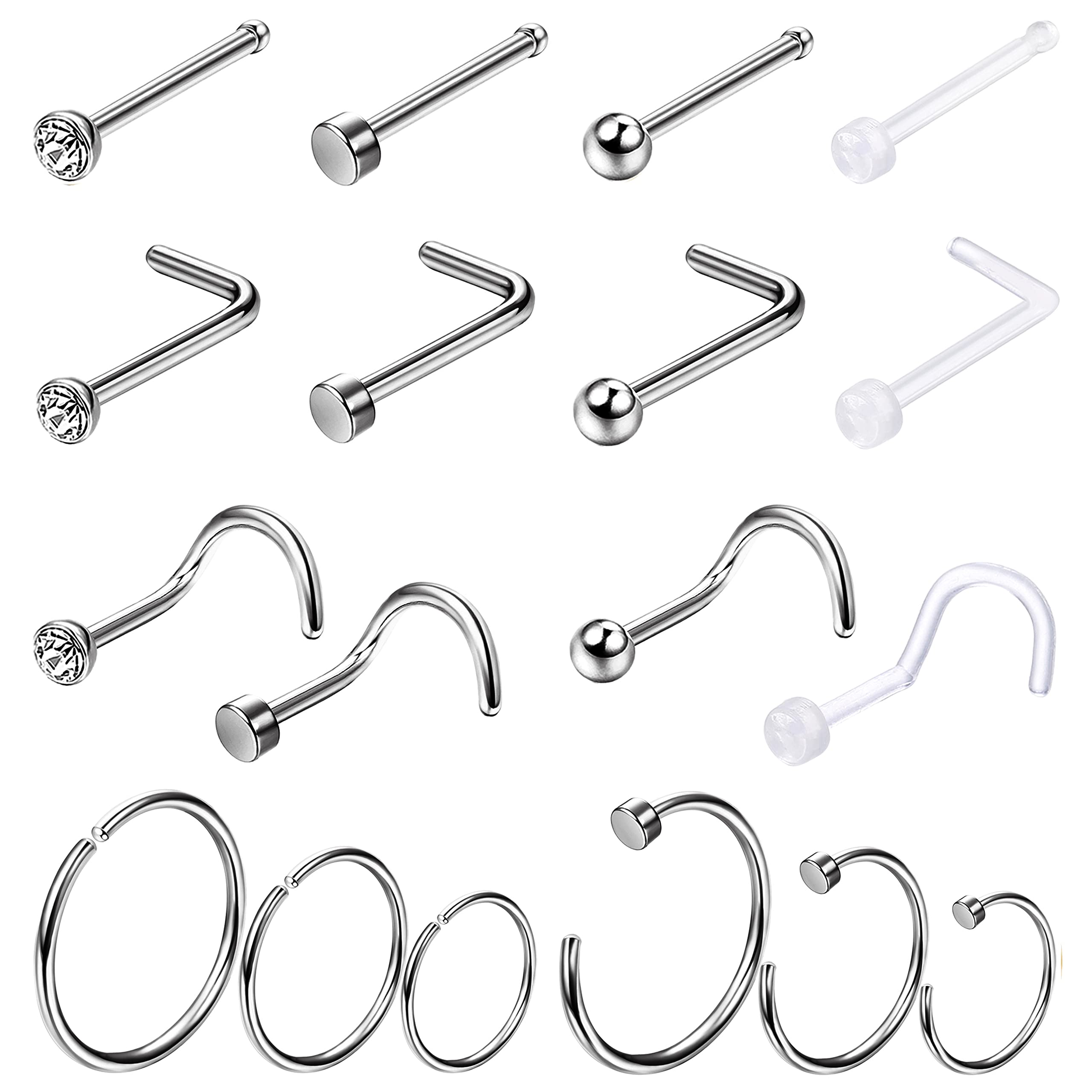 1PCS Hypoallergenic Nose Ring  - Body Jewelry For Sensitive Skin review and price