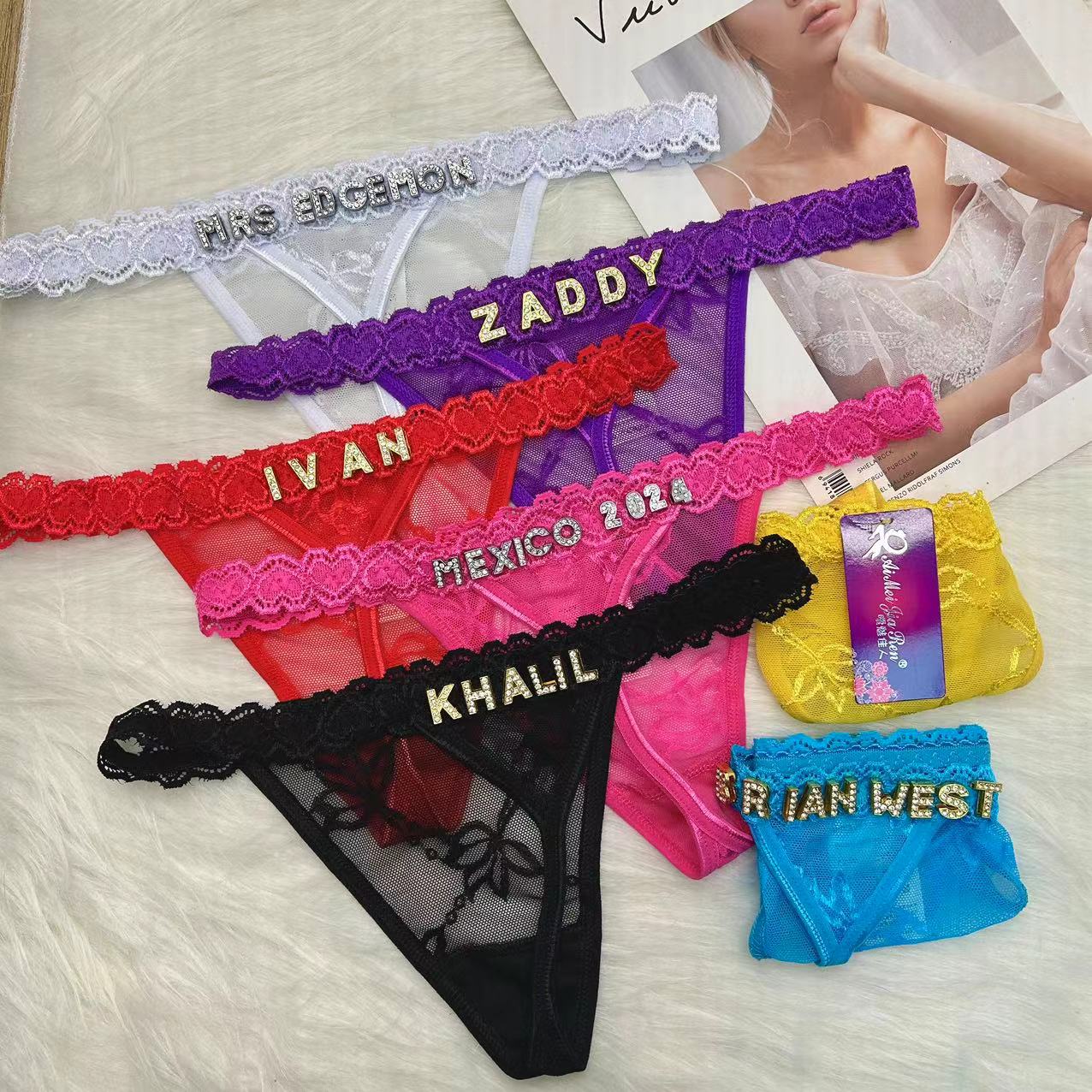 Custom Thongs with Name for Bo - Body Jewelry Names review and price