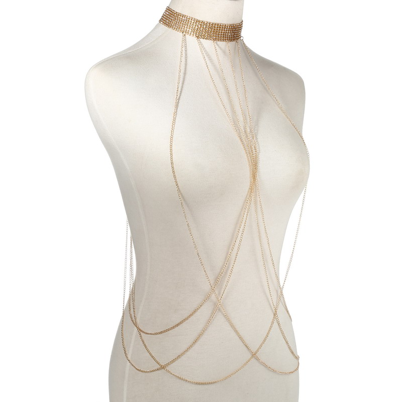 Gold Color Body Chain Women  R - Body Jewelry Outfit review and price