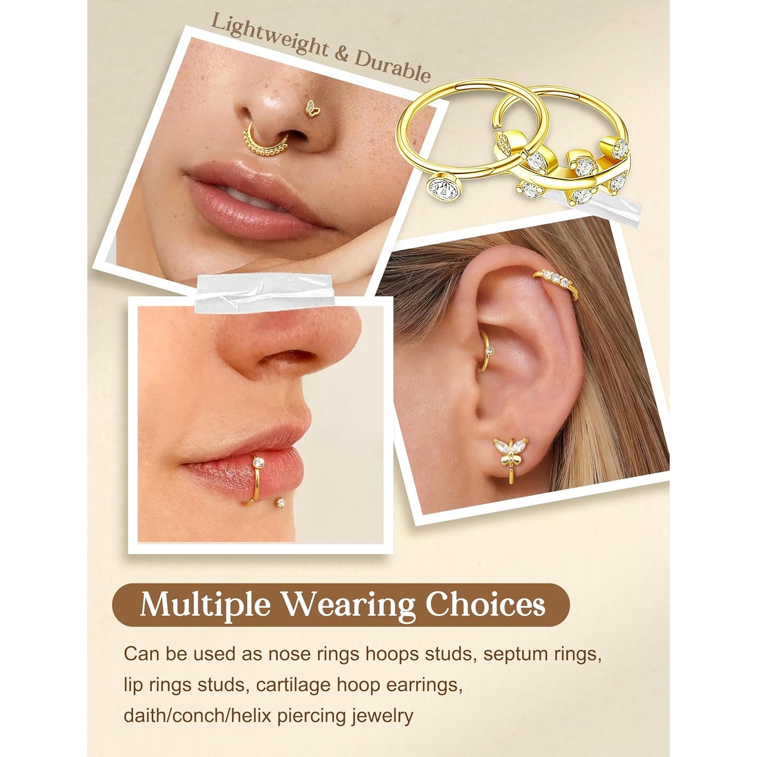 FASACCO 1pc Nose Ring For Wome - Body Jewelry For Sensitive Skin review and price
