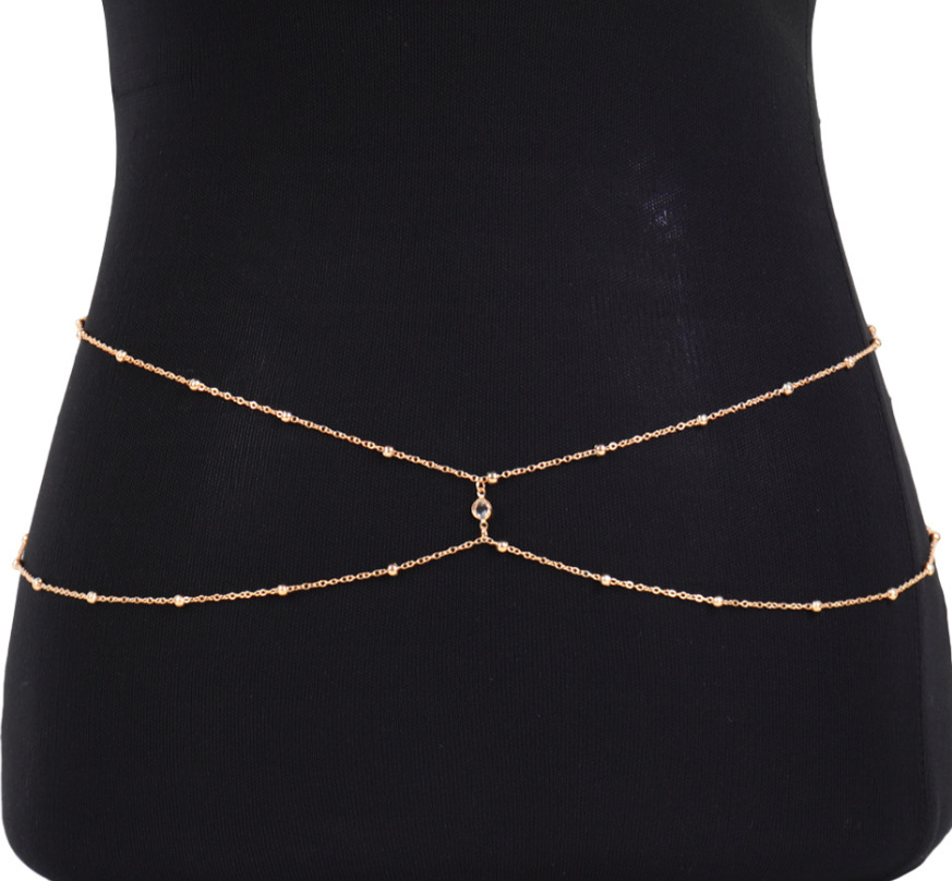 Clear Rhinestone Beaded Belly  - Body Jewelry Outfit review and price