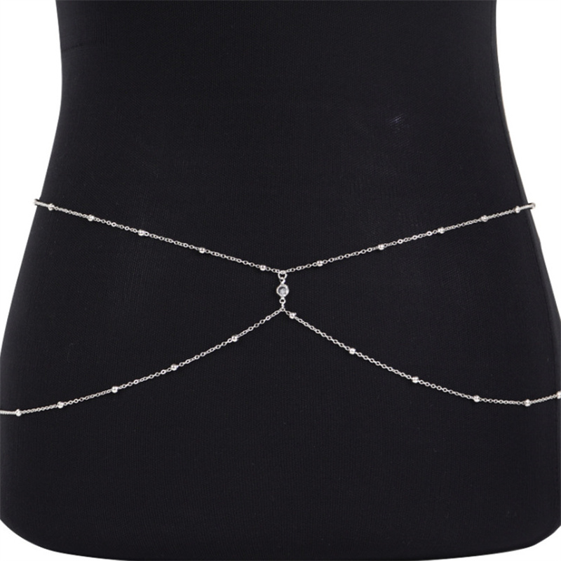 Clear Rhinestone Beaded Belly  - Body Jewelry Outfit review and price