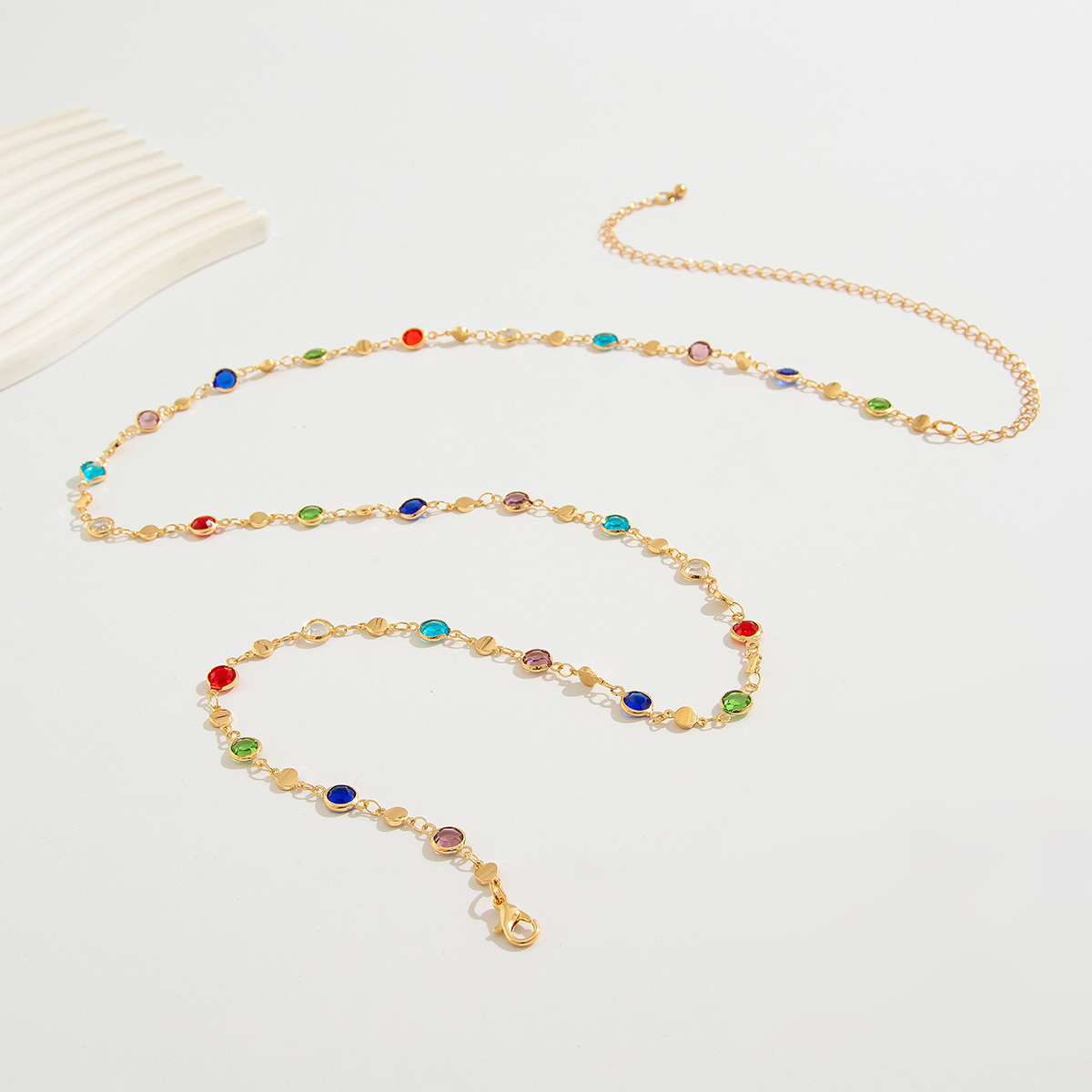 Simple Colorful Geometric Crys - Body Jewelry Sale review and price