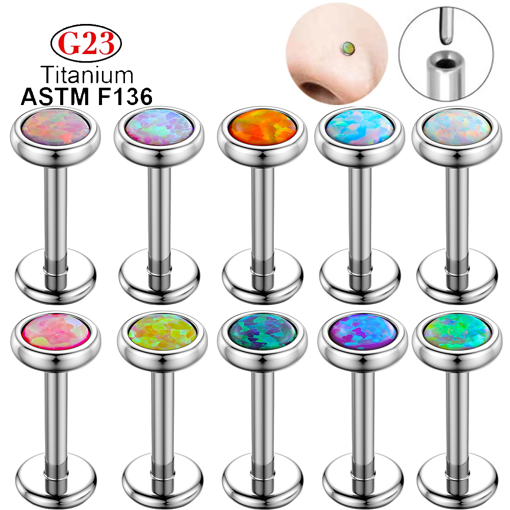 1pcs G23 Titanium Nose Labret  - Body Jewelry Threadless review and price