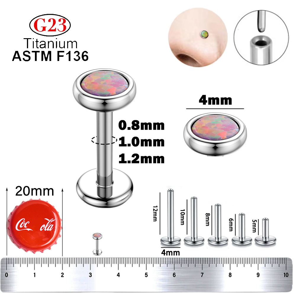 1pcs G23 Titanium Nose Labret  - Body Jewelry Threadless review and price