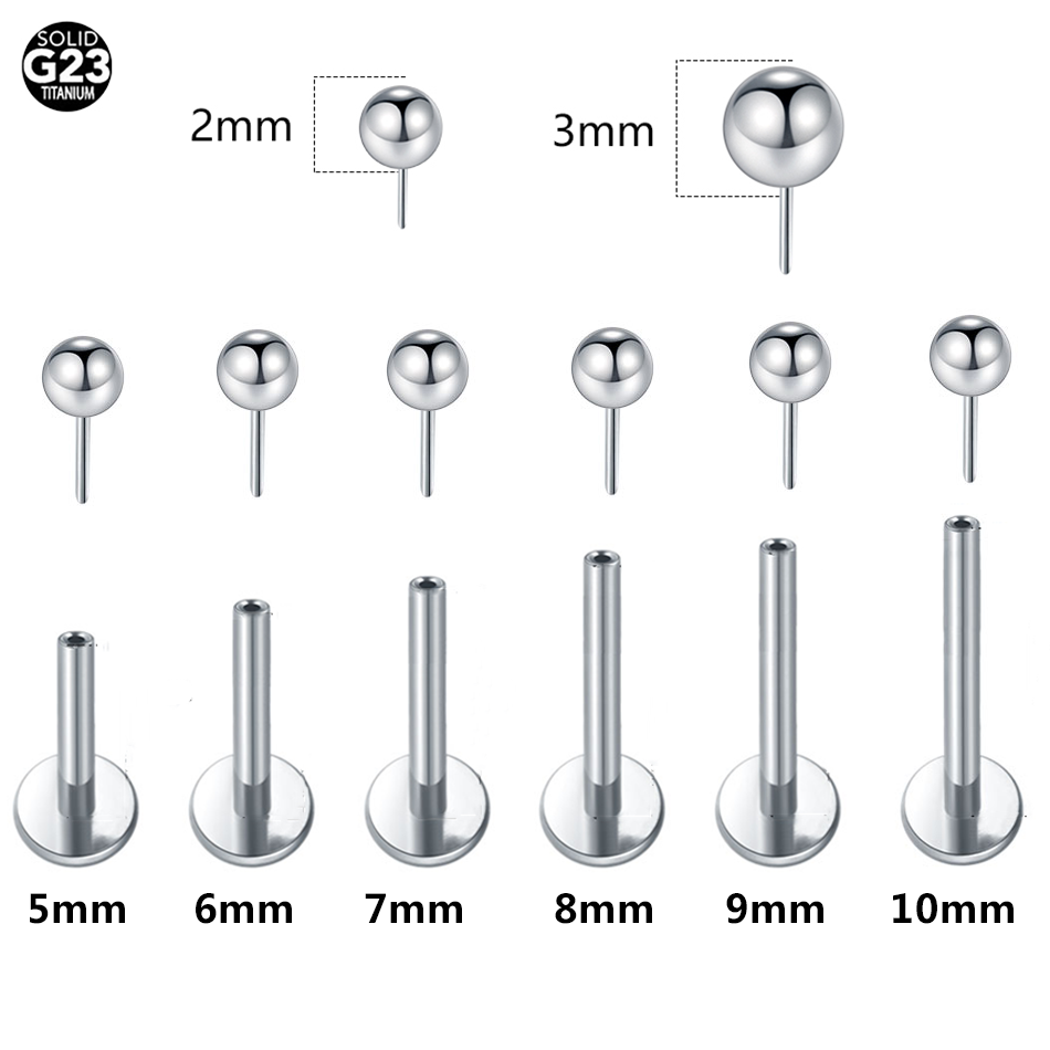 1/10pcs Titanium Push-in Balls - Body Jewelry Threadless review and price