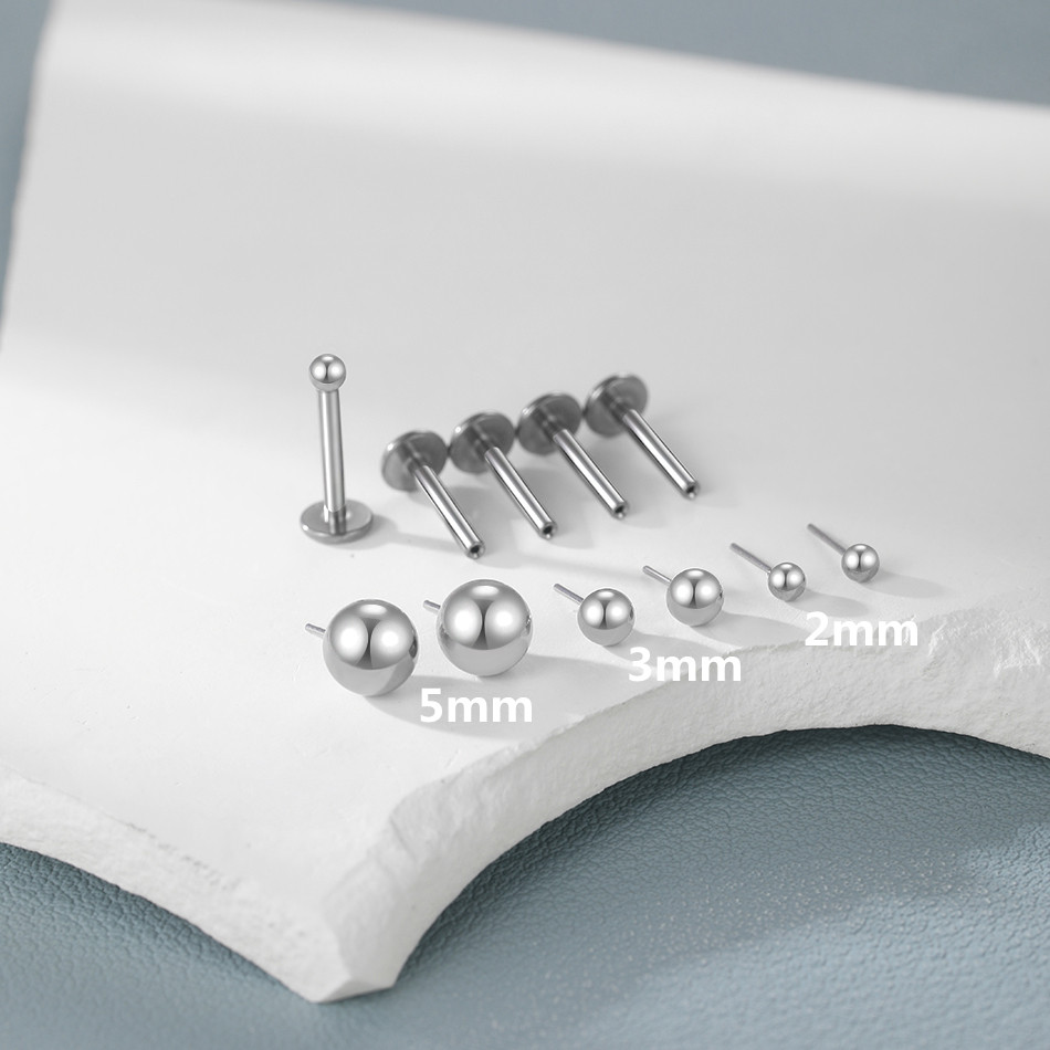 1/10pcs Titanium Push-in Balls - Body Jewelry Threadless review and price