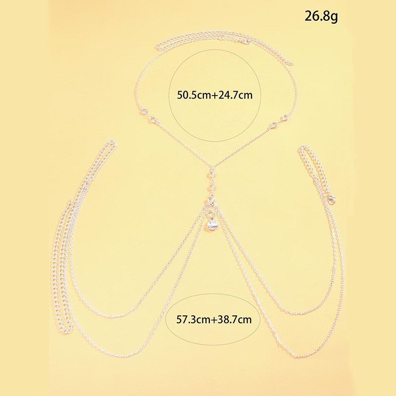 Women Silver Tone Body Chain C - Body Jewelry Sale review and price