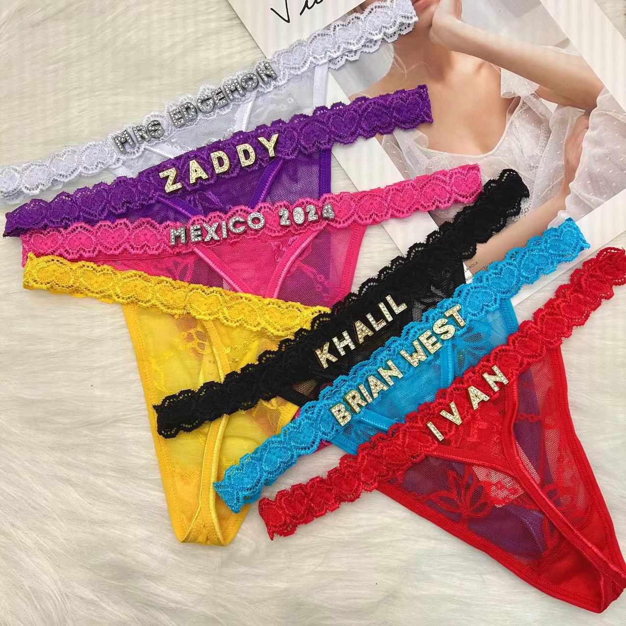 Custom Thong Panties with Name - Body Jewelry Names review and price