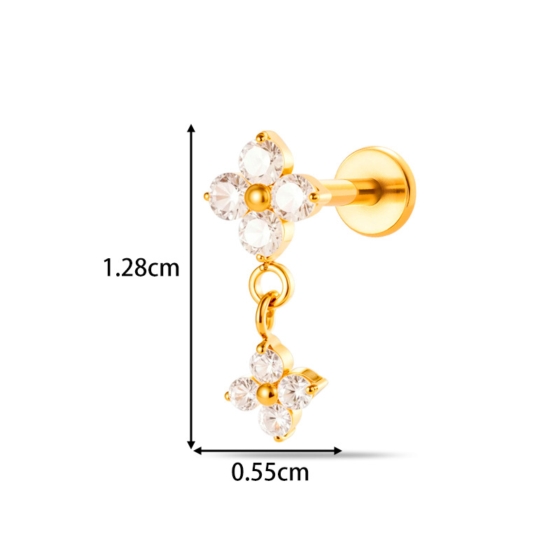 1PC G23 Titanium 16G Labret St - Body Jewelry Threadless review and price