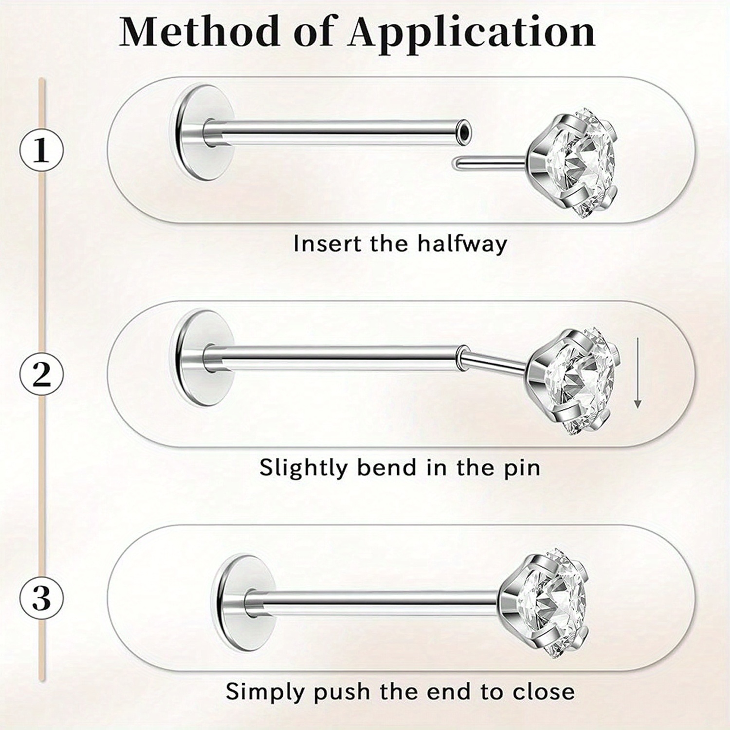 16G 18G Push in Threadless Nos - Body Jewelry Threadless review and price