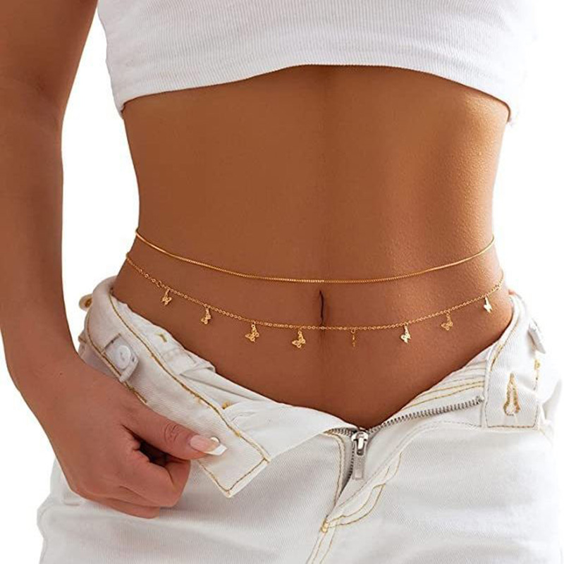Fashion Simple Double Layer Be - Body Jewelry Outfit review and price