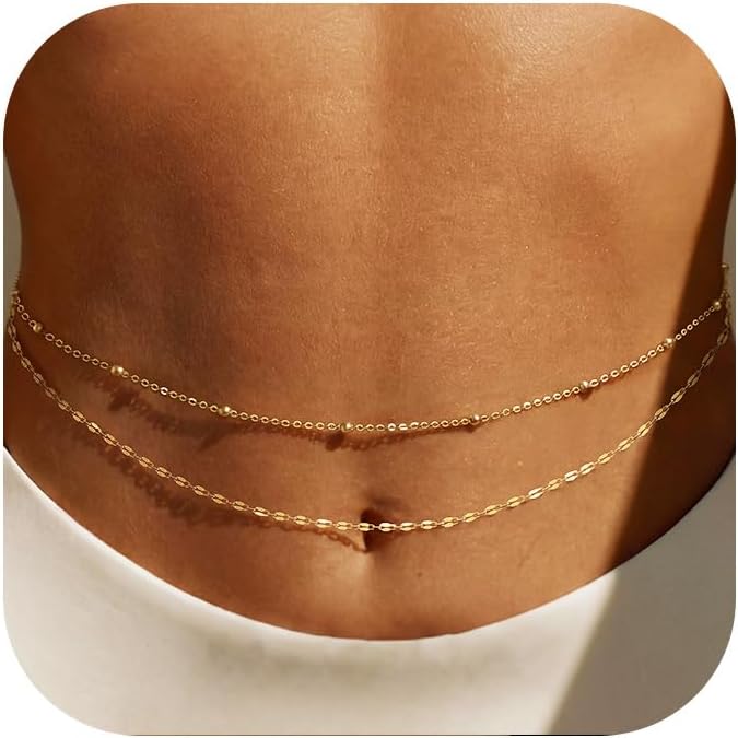 14K Gold Plated Waist Chain Wo - Body Jewelry Sale review and price