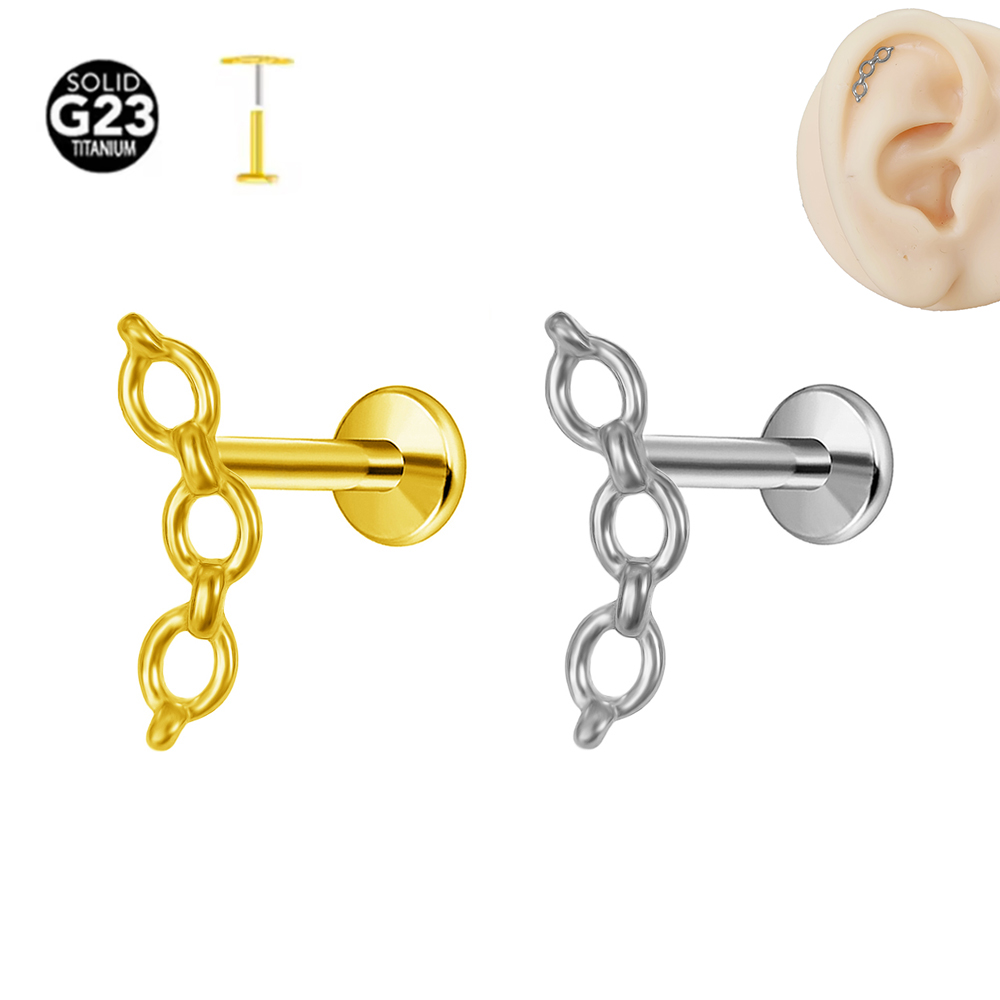 ASTM F-136 Titanium Labret Pie - Body Jewelry Threadless review and price