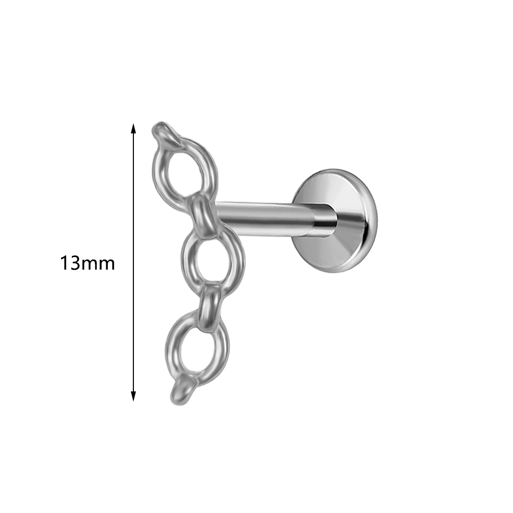 ASTM F-136 Titanium Labret Pie - Body Jewelry Threadless review and price