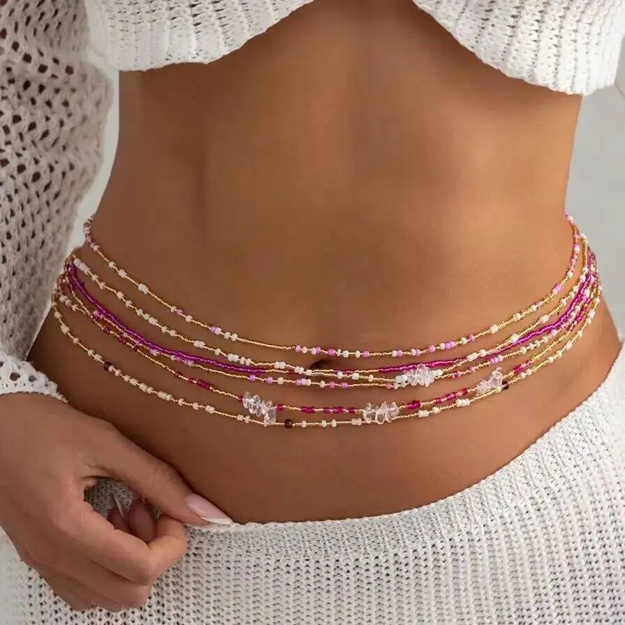 SHIXIN 6Pcs/Set Boho Colorful  - Body Jewelry Chains review and price